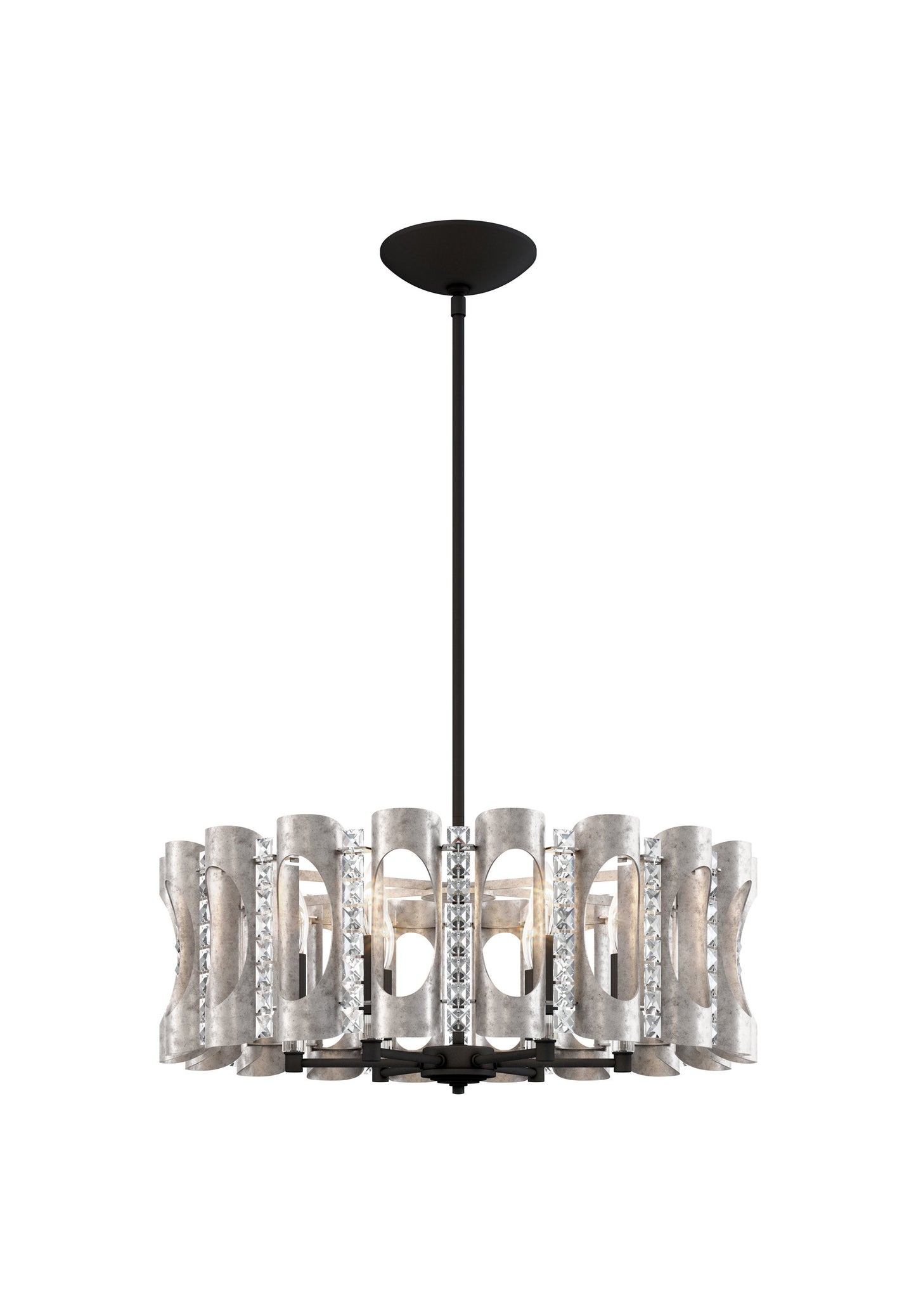 Schonbek Mr1006N-48H 6 Light Crystal Pendant, Antique SilverBy Schonbek