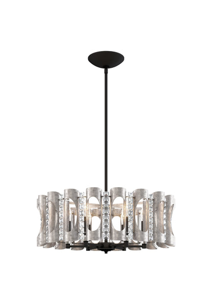 Schonbek Mr1006N-48H 6 Light Crystal Pendant, Antique SilverBy Schonbek