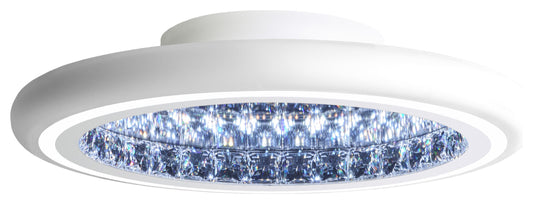 Schonbek Mfc221N-Wh1S 1 Light Crystal Semi-Flush, WhiteBy Schonbek