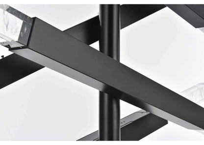 Ari 8 Light Pendant, BlackBy Elegant Furniture & Lighting