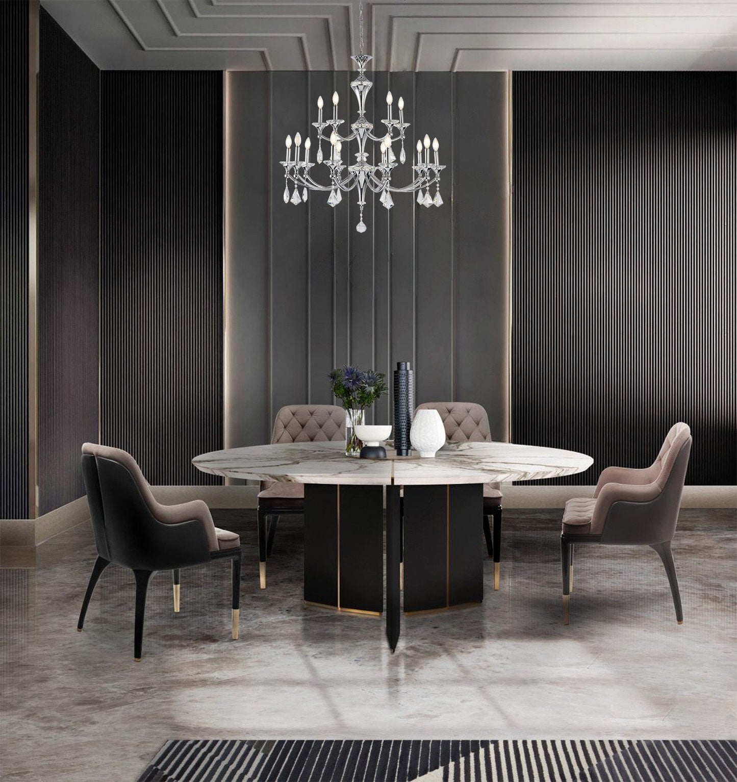 15-Light Two Tier Chrome FrameBy Design Living