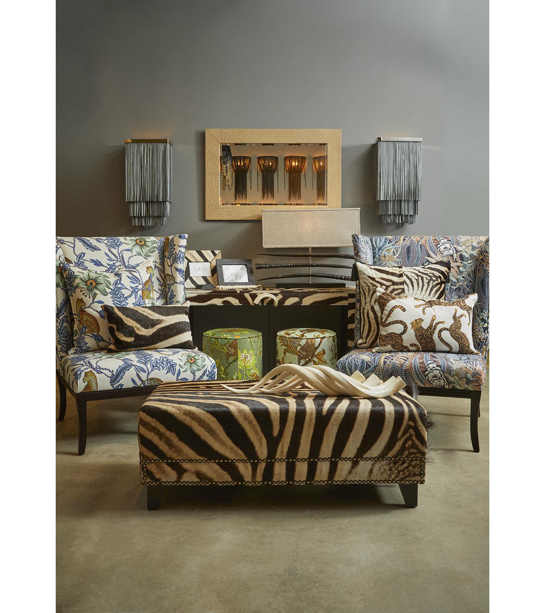 44" Genuine Hide Ottoman
