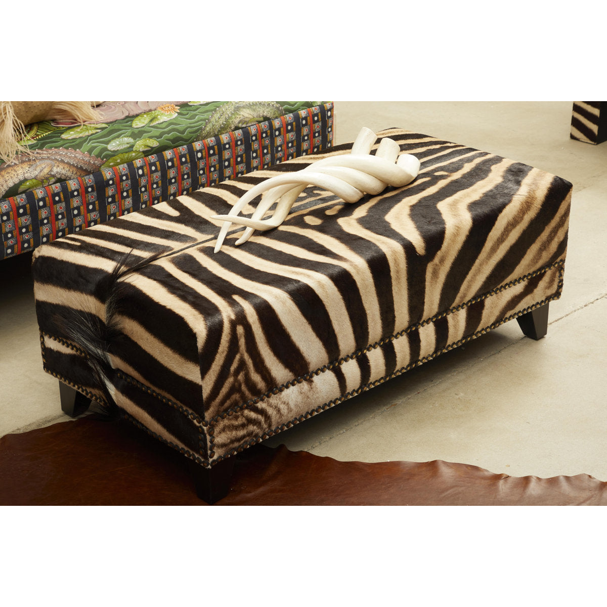 44" Genuine Hide Ottoman