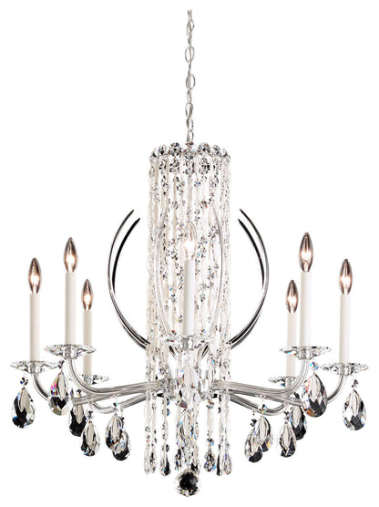 Sarella 8-Light Chandelier in White With Crystal Heritage CrystalBy Schonbek