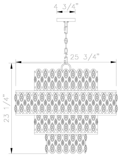 Dealey 13 Light Pendant Lighting, Heirloom BrassBy Z-LIte