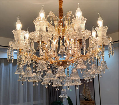 Villars-sur-Glane | European-style Wind Chime Luxury Crystal Candle Chandelier, 15 HeadsBy Miron Demid LLC