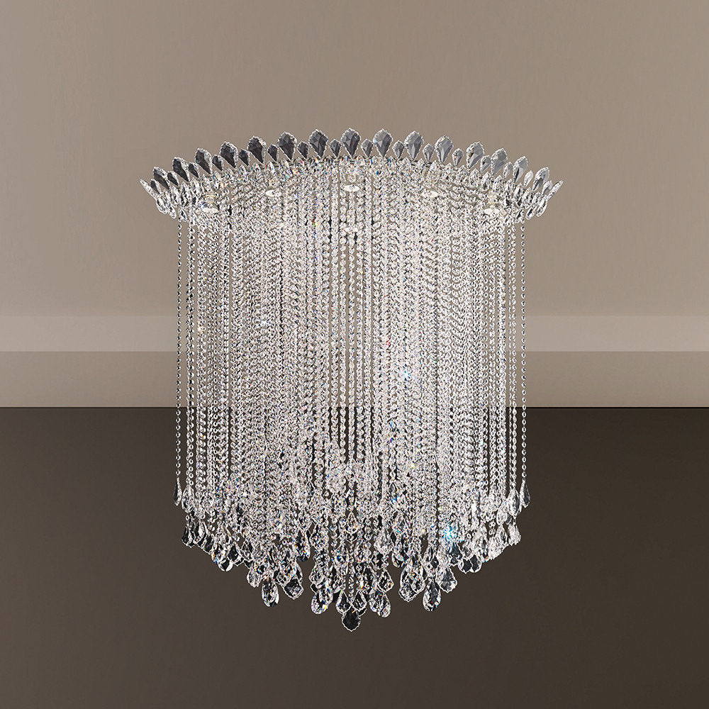 Schonbek Tr4803N-401H 8 Light Crystal Semi-Flush, Polished Stainless SteelBy Schonbek