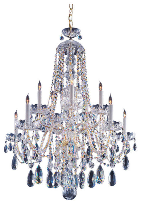 Crystorama 10-Light Clear Crystal Chrome Chandelier, Polished Chrome, Polished BBy Crystorama Lighting