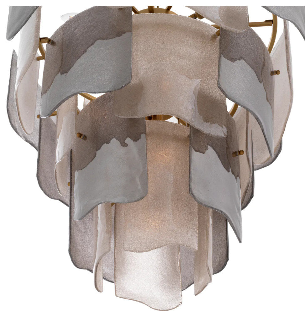 Tiered Glass Modern Chandelier, Eichholtz Asinara, LargeBy OROA - Furniture
