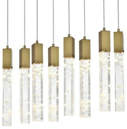 Aurora 8 Light Pendant, Satin GoldBy Elegant Furniture & Lighting
