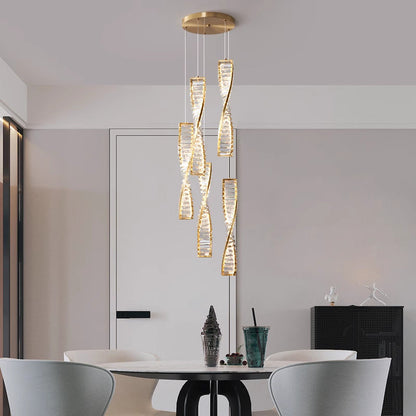 MIRODEMI? San Bartolomeo al Mare | Modern Gold Crystal Chandelier for Bedroom, Black, Dia13.7xh19.6", Cool LightBy Miron Demid LLC