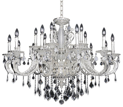 Casella 18 Light Chandelier, Swarovski Elements ClearBy Allegri Crystal by Kalco Lighting
