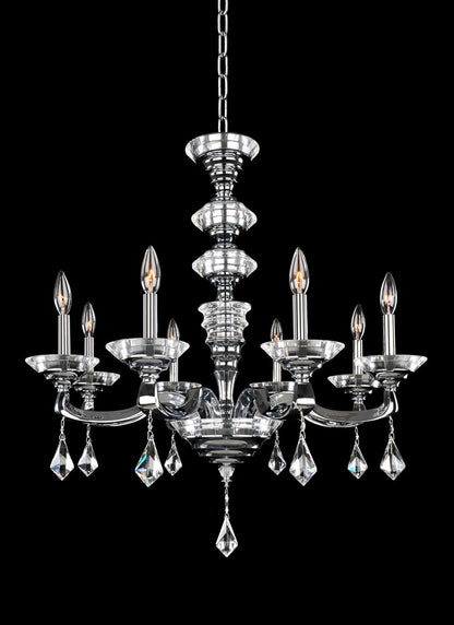 Cosimo 30x30" 8-Light Modern Classic-Contemporary Chandelier by AllegriBy Allegri Crystal by Kalco Lighting
