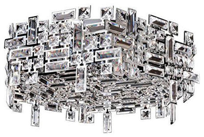 Vermeer 6 Light Hex Flush MountBy Allegri Crystal by Kalco Lighting