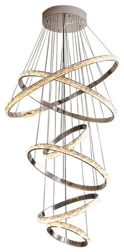 Argento 6-Tier Crystal Ring Modern ChandelierBy MORSALE