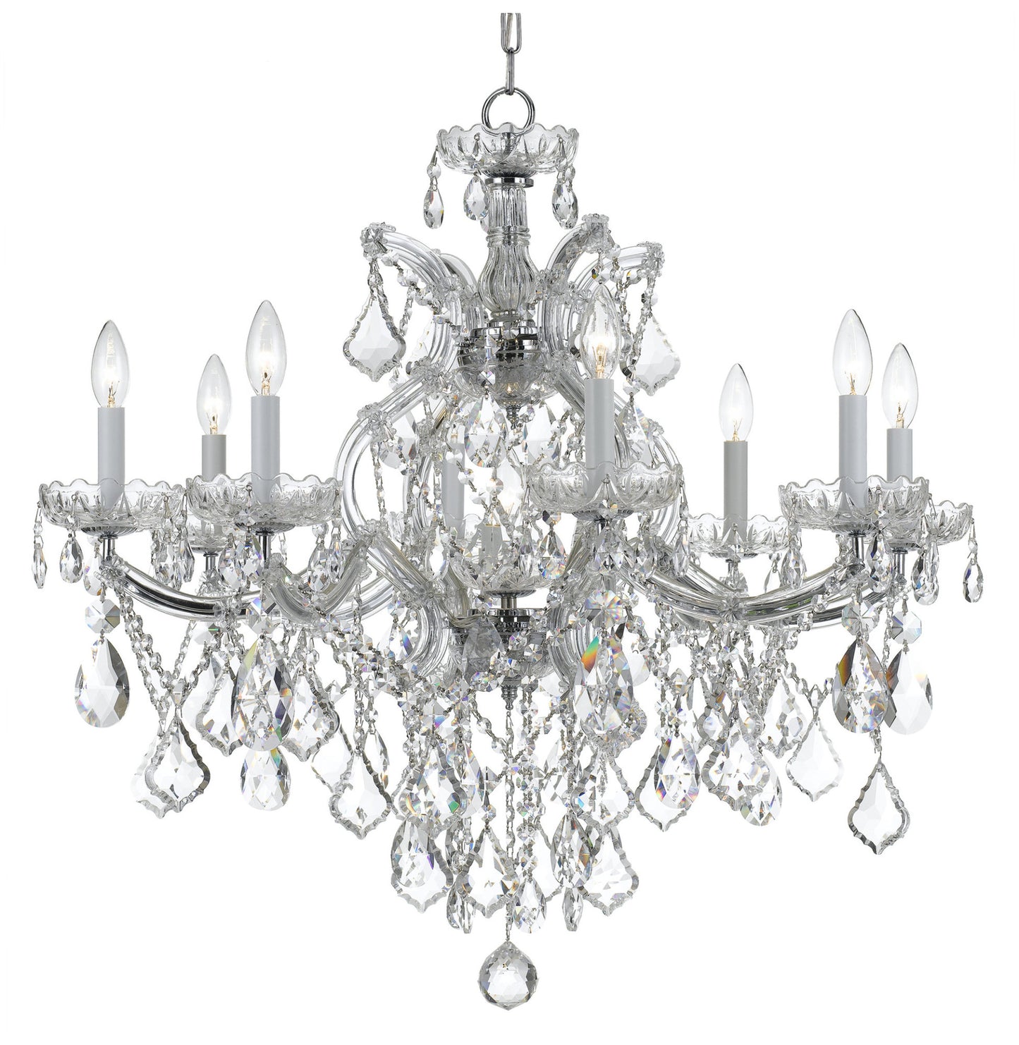 Crystorama Lighting Group 4409-CL-SAQ Maria Theresa 9 Light 28"W - PolishedBy Crystorama Lighting