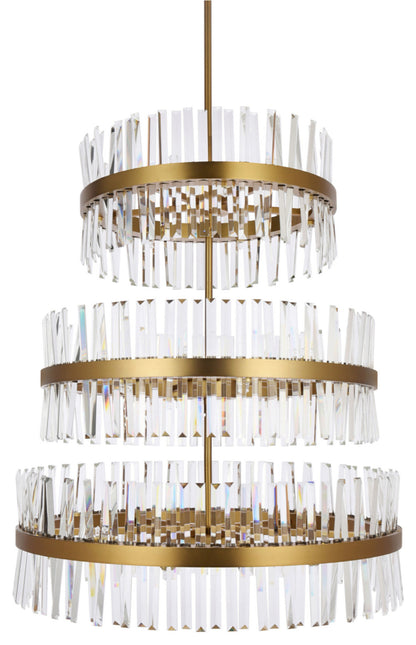 Elegant Lighting 6200G36L3 Serephina 46 Light 36"W Crystal - BlackBy Elegant Furniture & Lighting
