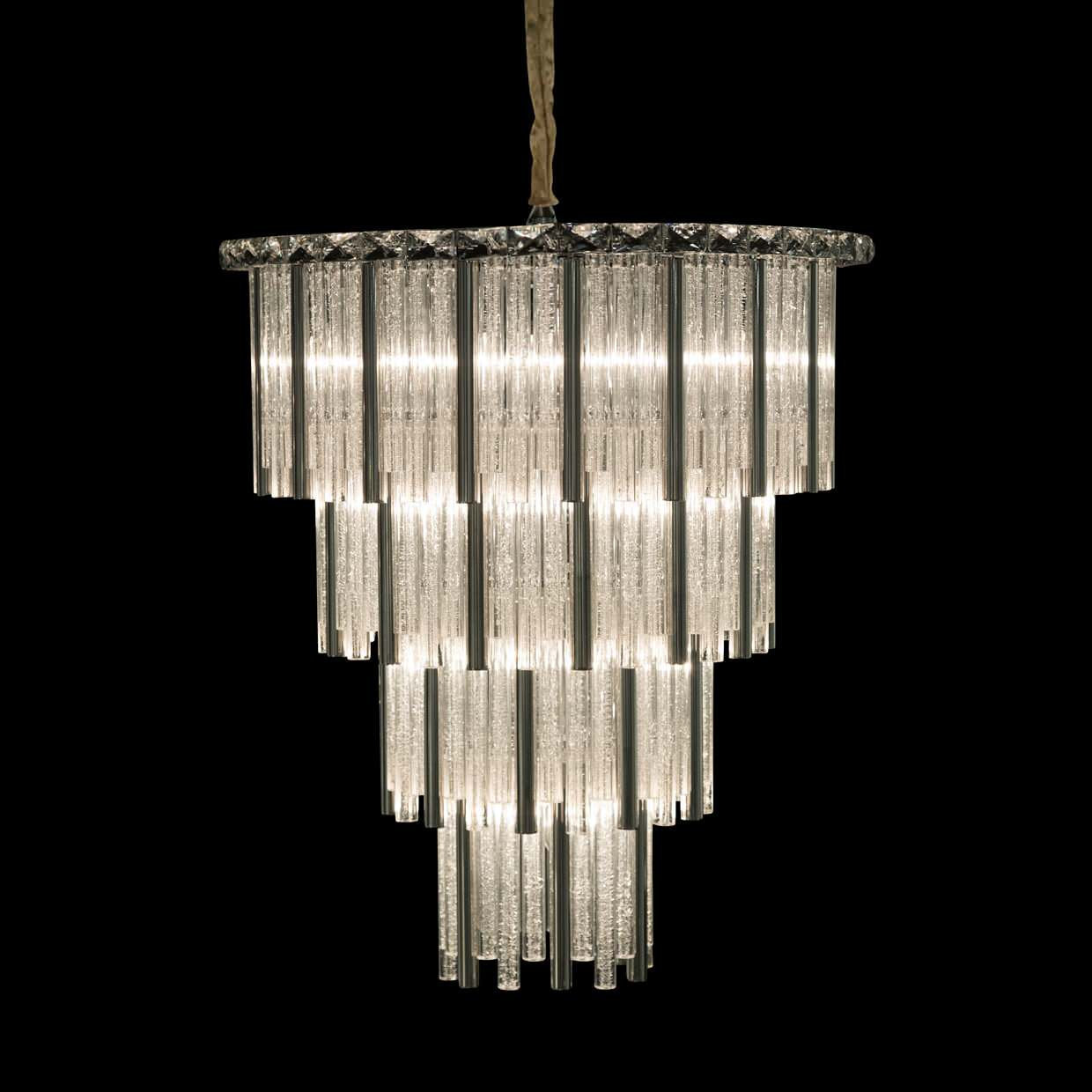 Chimes 15-Light Crystal Chandelier - SilverBy Michael Amini