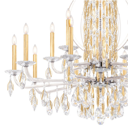 Schonbek Rs8315N-22S 15 Light Crystal Chandelier, Heirloom GoldBy Schonbek