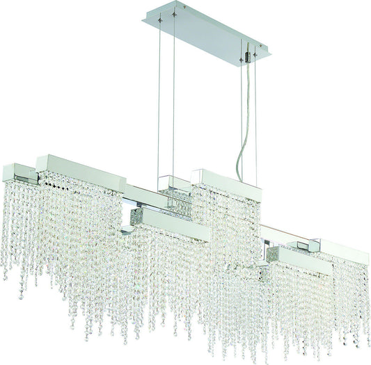 Rossi 10-Light Linear LED Chandelier, ClearBy Eurofase Lighting