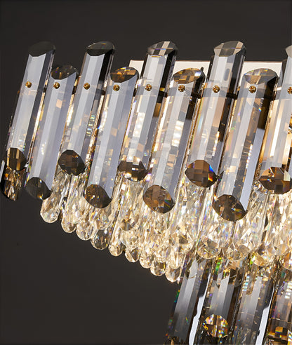 Acciano | Modern Rectangular Crystal LED Chandelier, L47.2xw27.5xh12.9", Cool LightBy Miron Demid LLC
