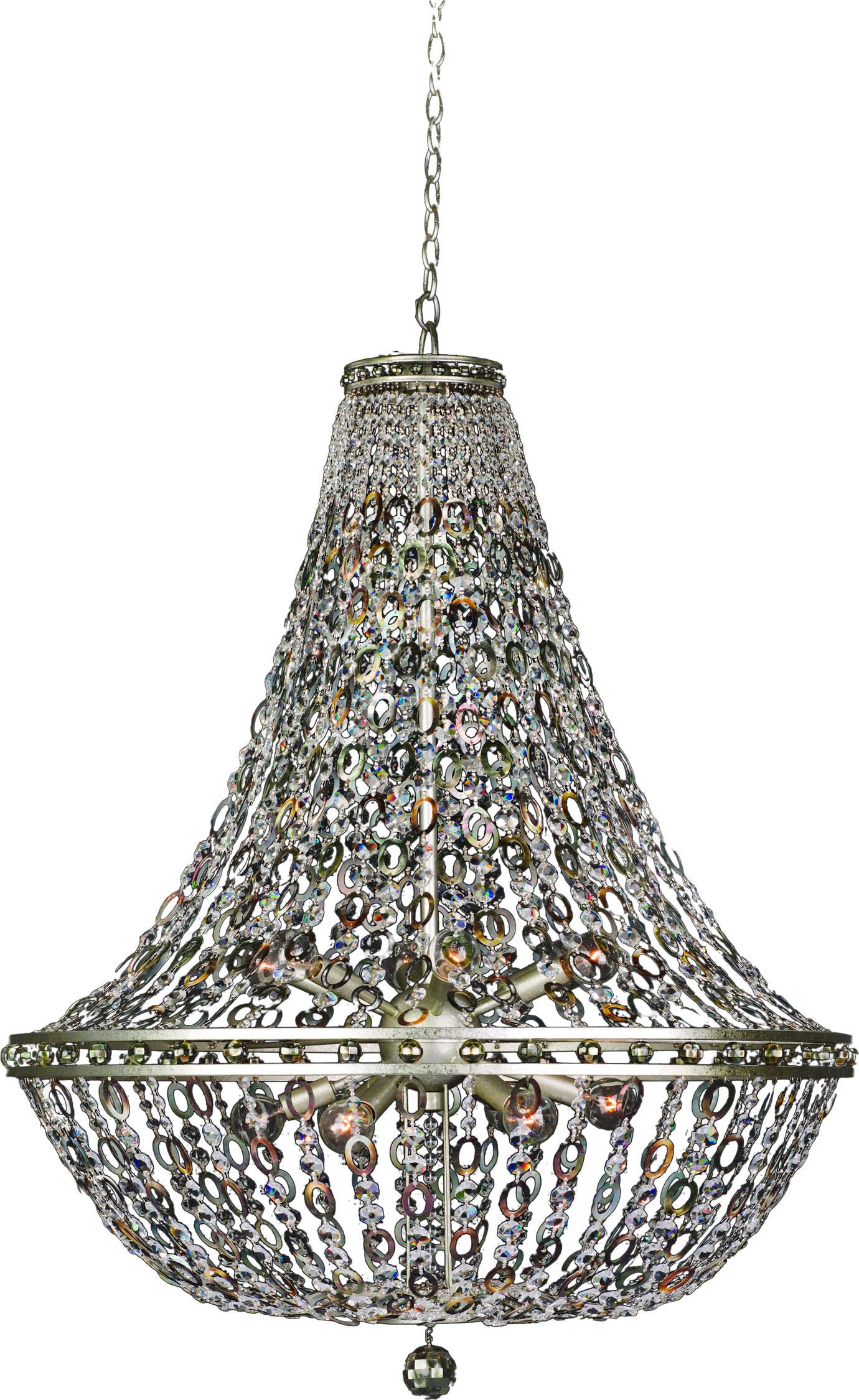 Lucia Pendant, Vintage Silver Leaf, 32"By KALCO LIGHTING