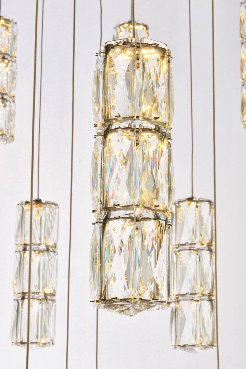 Elegant Lighting Polaris 42" Led Chandelier in ChromeBy Elegant Furniture & Lighting