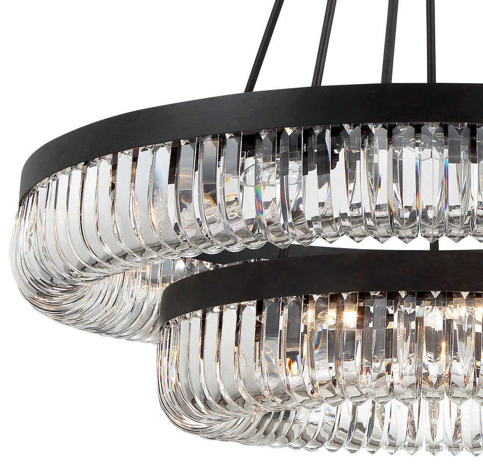 Alister 26 Light Charcoal Bronze ChandelierBy Crystorama Lighting