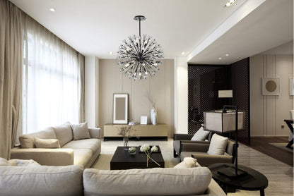 Elegant Lighting 2500D32BK Vera 32 inch crystal starburst round pendant in blackBy Elegant Furniture & Lighting