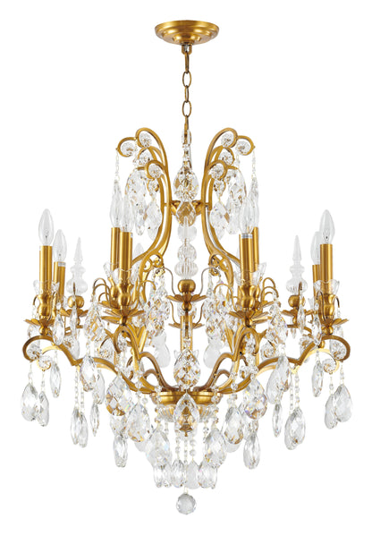 Antique Brass Crystal ChandelierBy Design Living