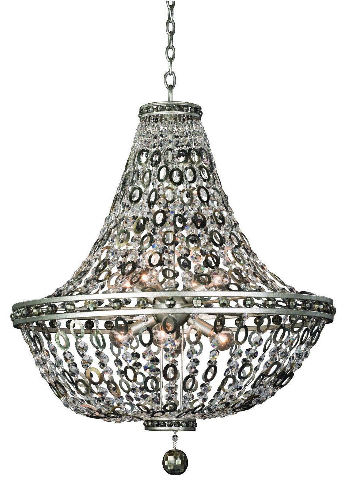 Lucia Pendant, Vintage Silver Leaf, 26"By KALCO LIGHTING