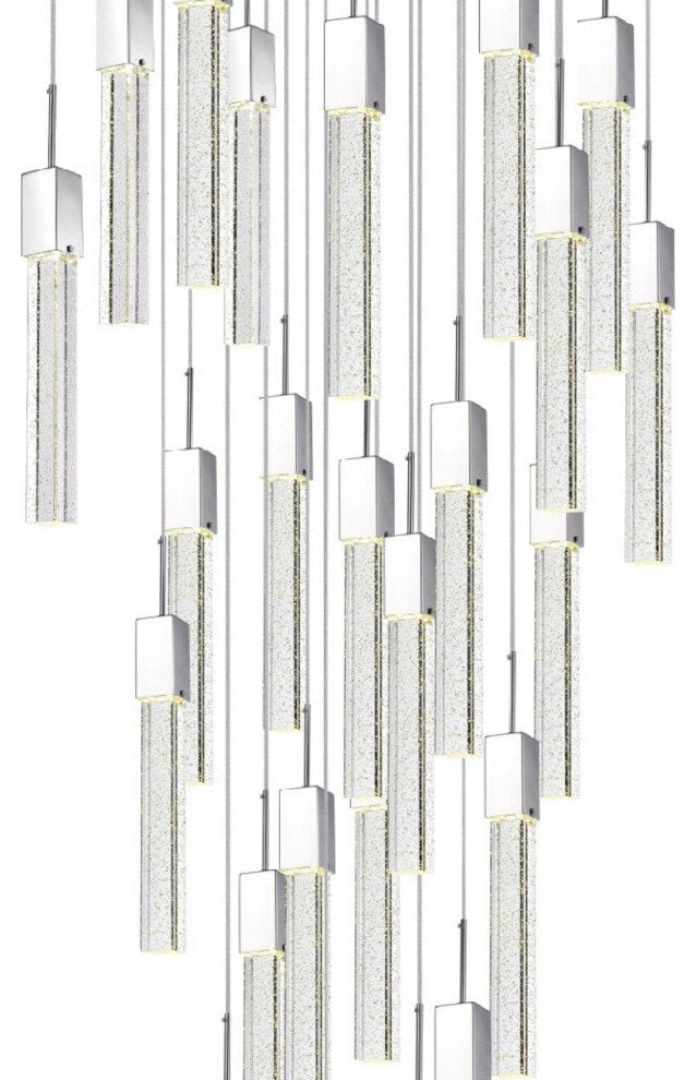 Rectangular Crystal Chandelier // XL 25 LightBy Finesse Decor