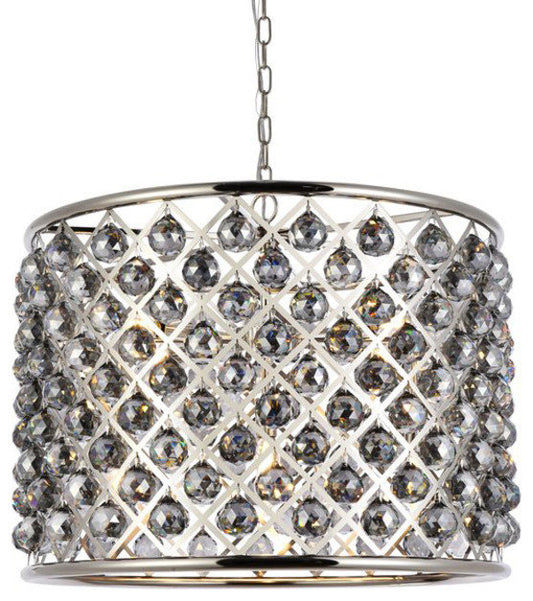 Elegant Lighting 1206D27-SS/RC Madison 8 Light 28"W Crystal Drum - PolishedBy Elegant Furniture & Lighting