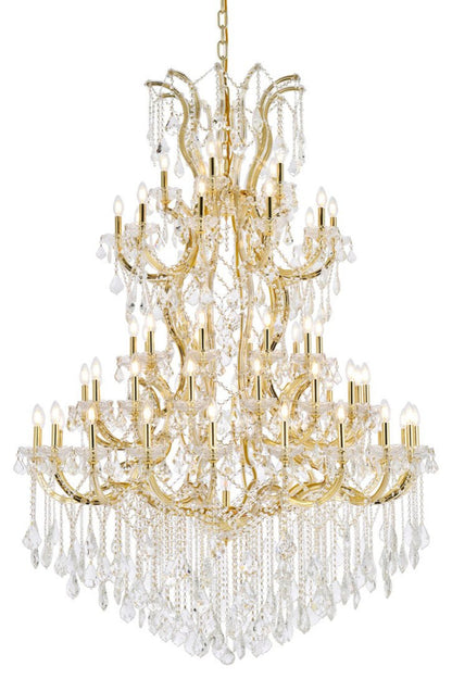 Elegant 2800G54G/RC Maria Theresa 61-Light Gold Chandelier ClearBy Elegant Furniture & Lighting