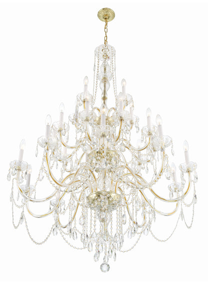 Traditional Crystal 25-Light Polished Brass ChandelierBy Crystorama Lighting
