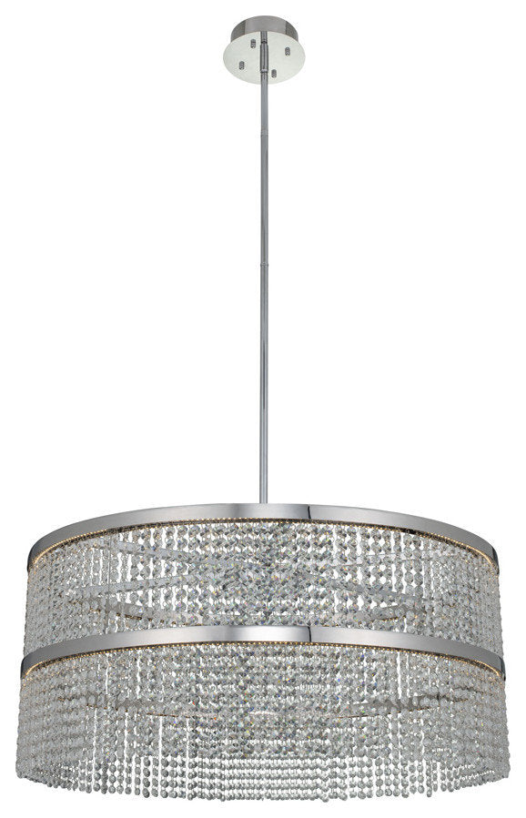 Allegri 036257010FR001 LED Pendant Cortina ChromeBy Allegri Crystal by Kalco Lighting