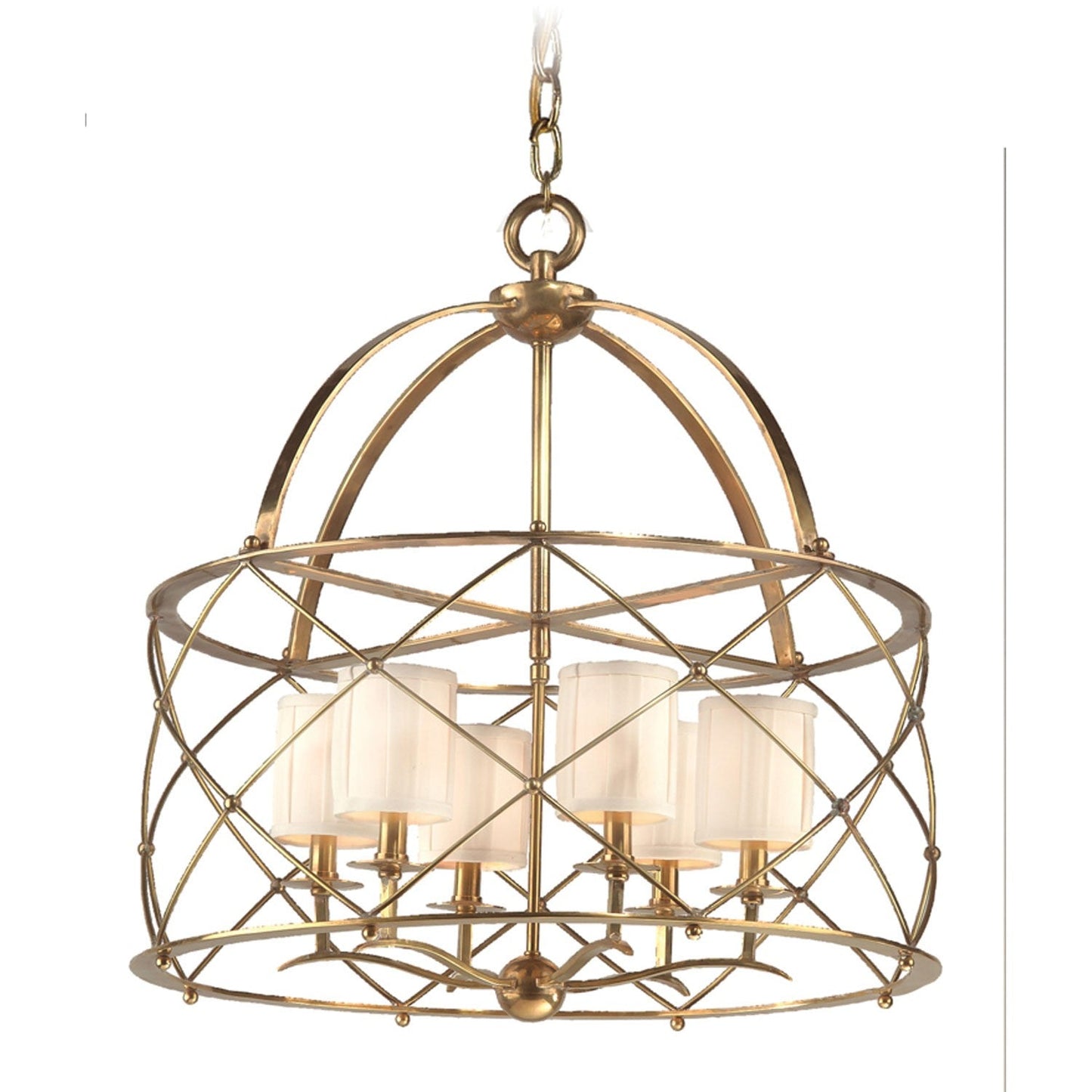 Argyle Aged Brass Six-Light Chandelier