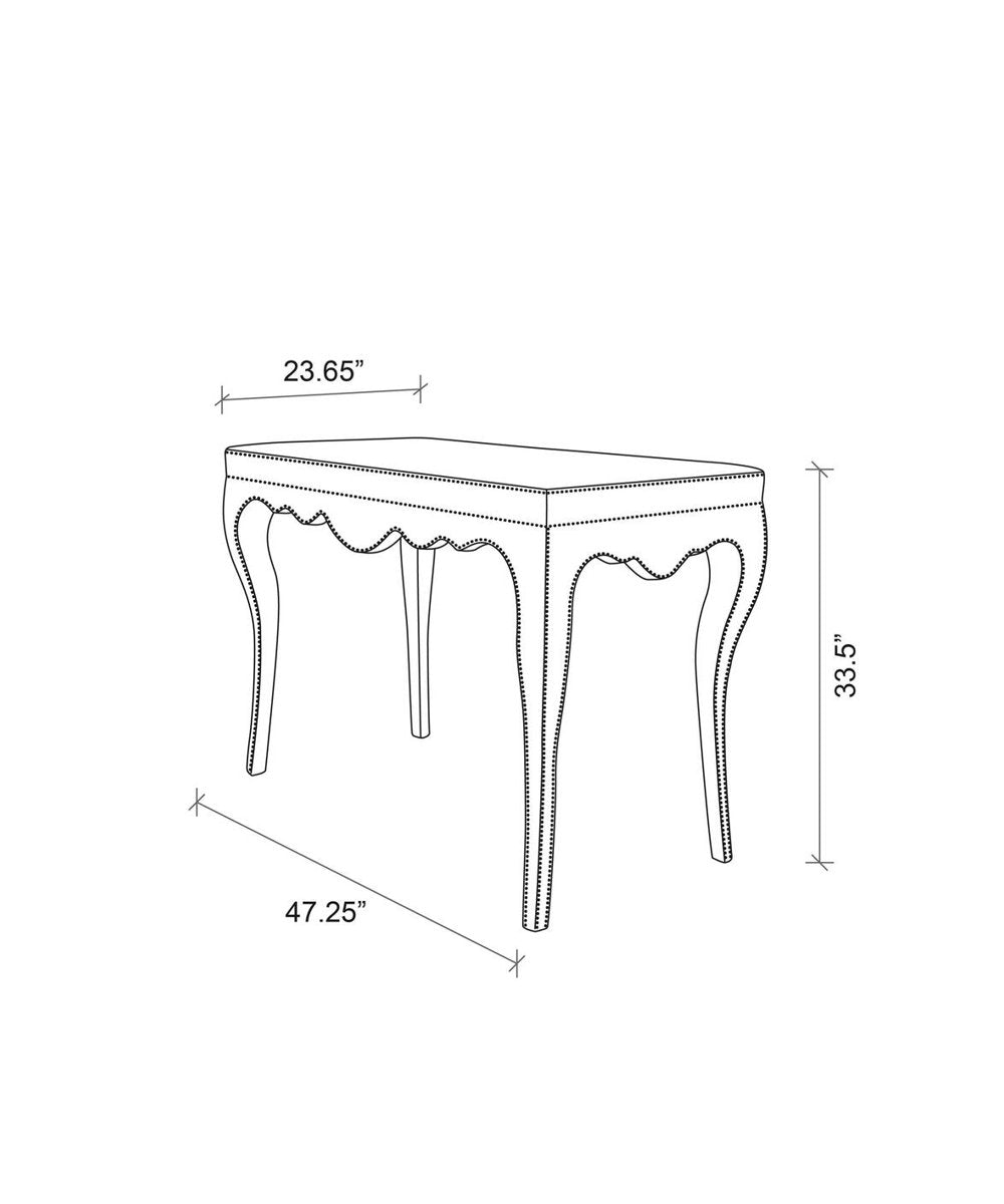 48" Linen Console Table
