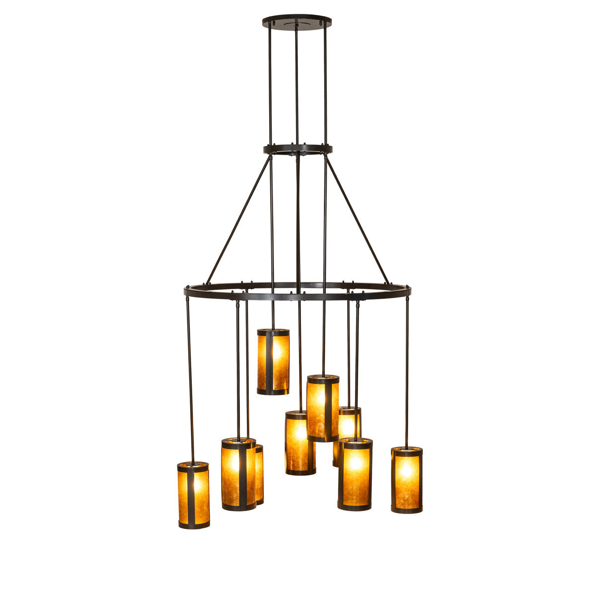48" Wide Cartier 9 Light Cascading Chandelier