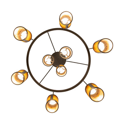 48" Wide Cartier 9 Light Cascading Chandelier