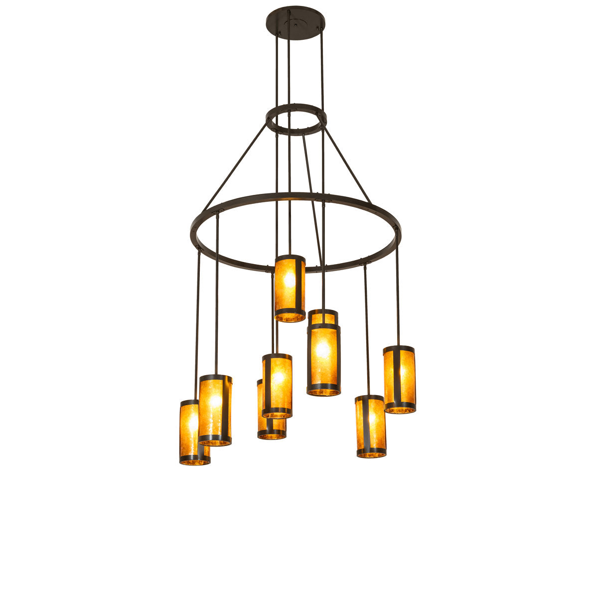 48" Wide Cartier 9 Light Cascading Chandelier