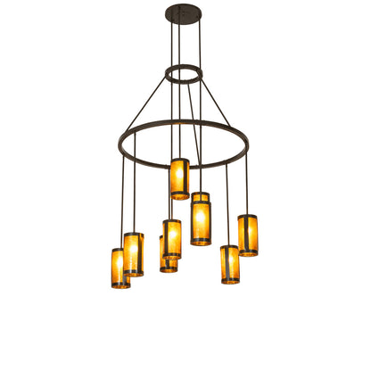 48" Wide Cartier 9 Light Cascading Chandelier