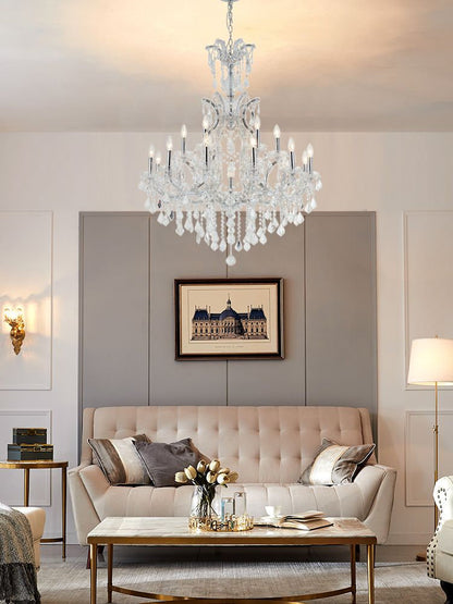 19-Light Chrome Crystal ChandelierBy Design Living