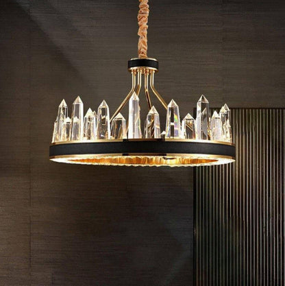 Villa Crystal Modern Chandelier, 32"By Morsale.com