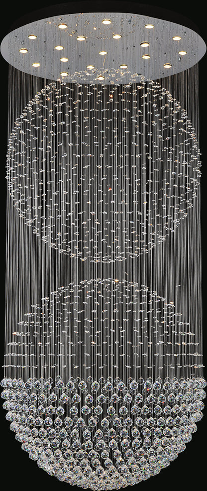 Double Sphere 21 Light Flush Mount With Chrome FinishBy CWI Lighting