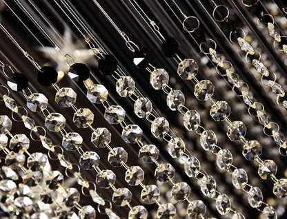 Revest-les-Roches | Meteor Star Crystal Spiral Ceiling Chandelier, 31.5"By Miron Demid LLC