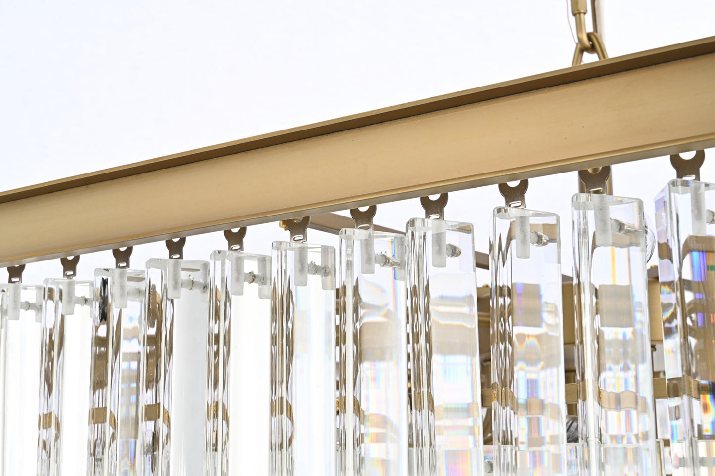 Elegant Lighting 1201S34 Sydney 21 Light 34"W Crystal Waterfall - Matte BlackBy Elegant Furniture & Lighting