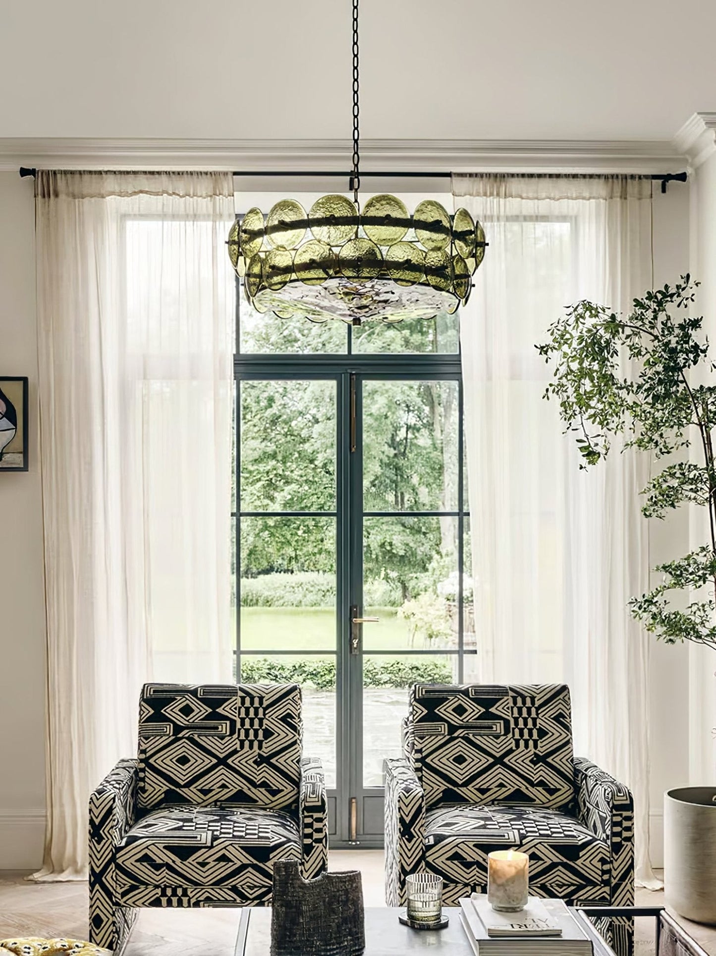 Solaris Disc Glass Chandelier