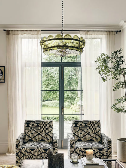 Solaris Disc Glass Chandelier