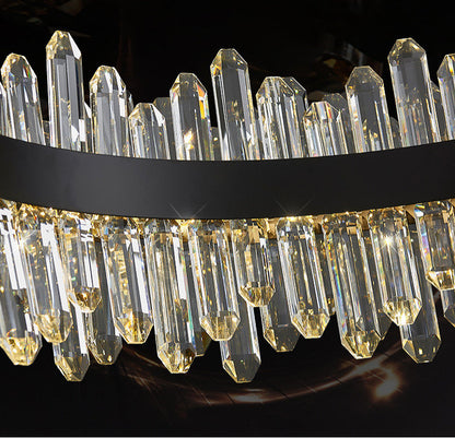 Ingria | Modern Ring LED Crystal Chandelier for Living Room, Dining Room, Dia31.4"By Miron Demid LLC